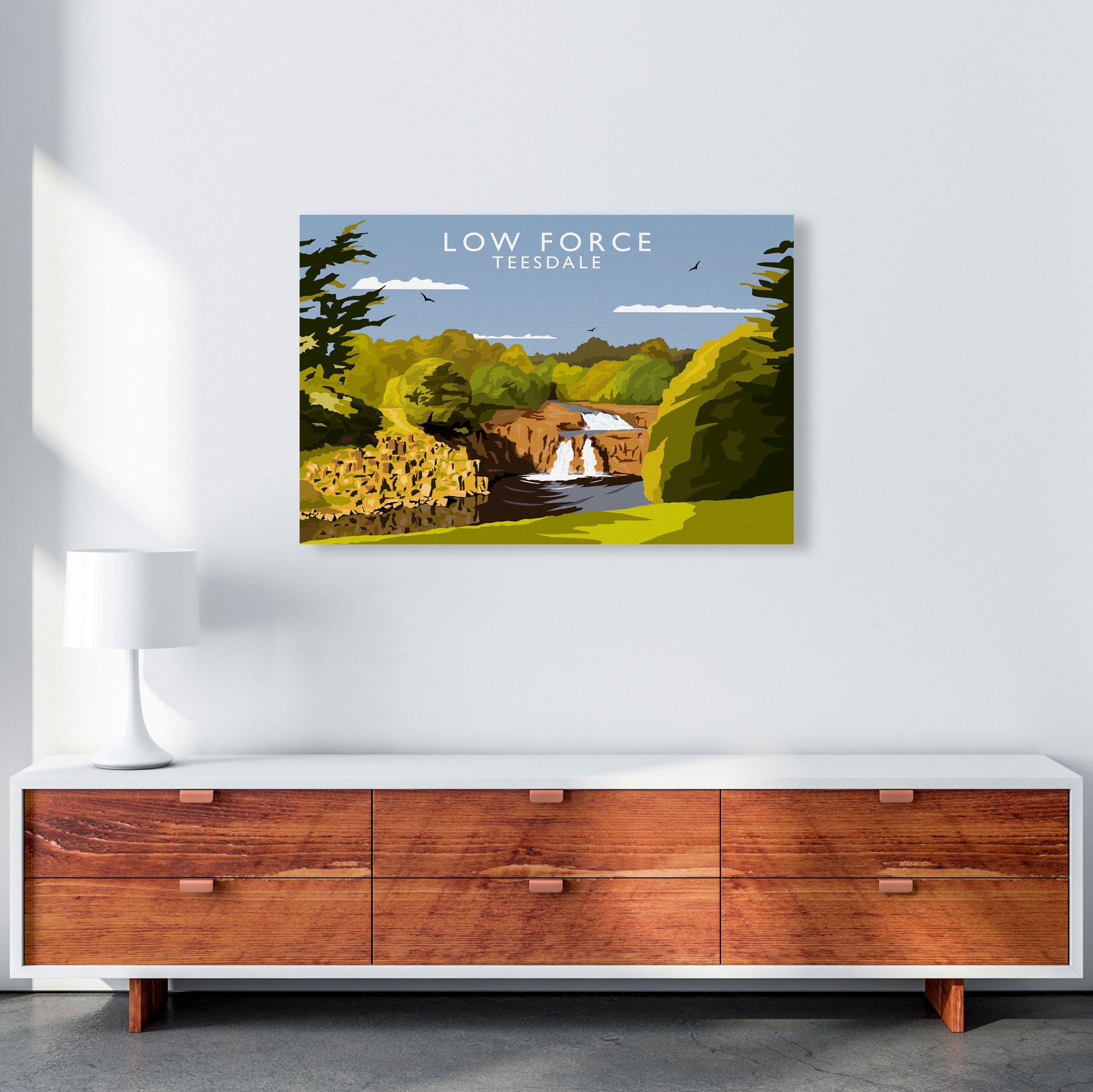 Low Force Teesdale Art Print by Richard O'Neill A1 Canvas