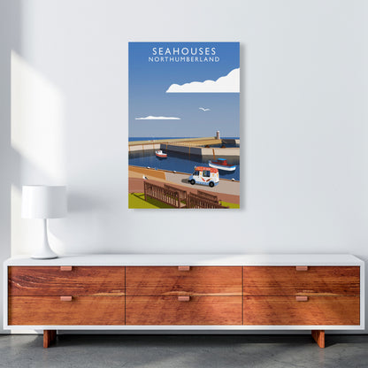 Seahouses (Portrait) by Richard O'Neill A1 Canvas