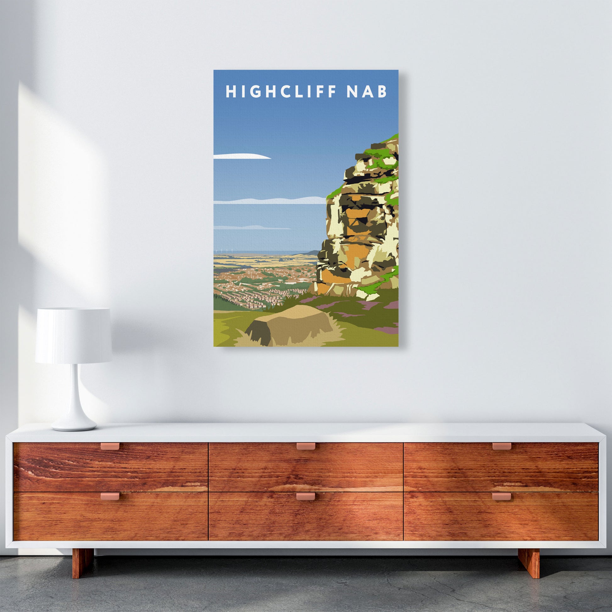 Highcliff Nab Portrait by Richard O'Neill A1 Canvas