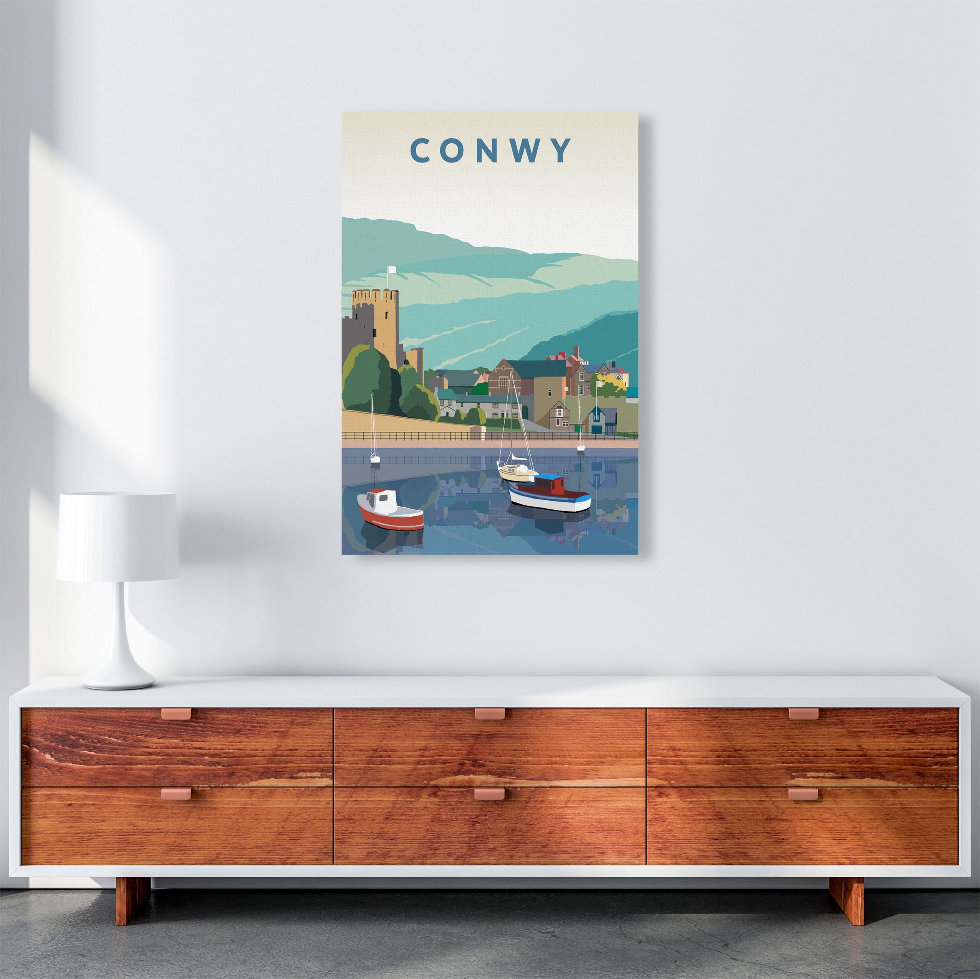 Conwy Art Print by Richard O'Neill A1 Canvas