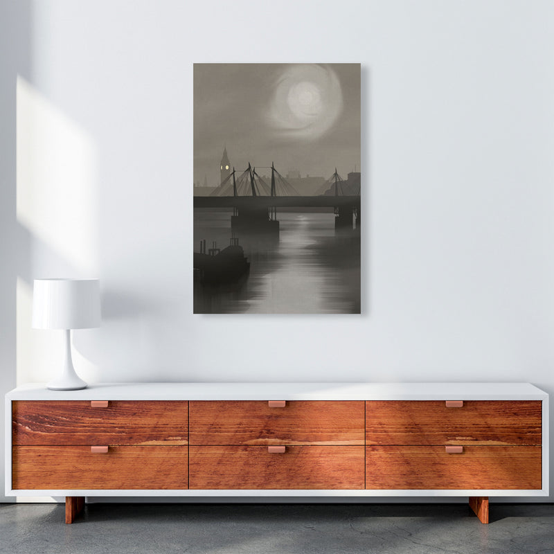 London In Fog Portrait by Richard O'Neill A1 Canvas
