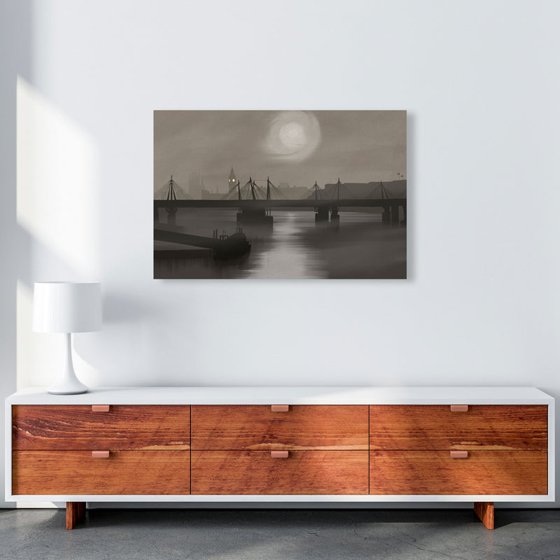 London In Fog by Richard O'Neill A1 Canvas