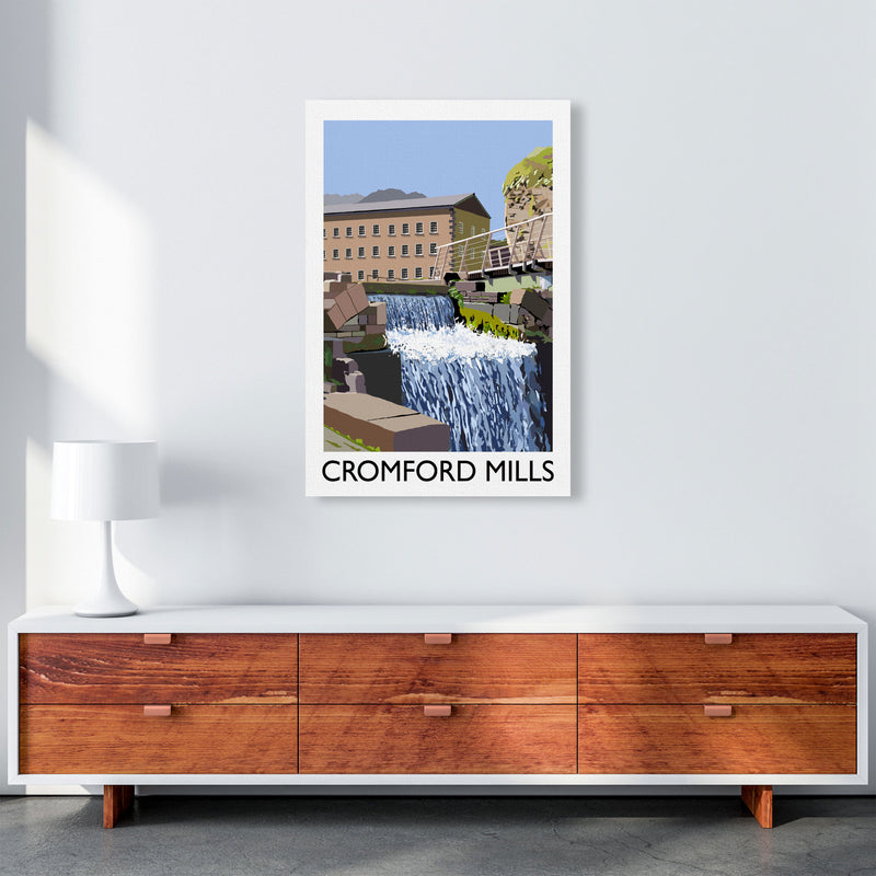 Cromford Mills Portrait by Richard O'Neill A1 Canvas