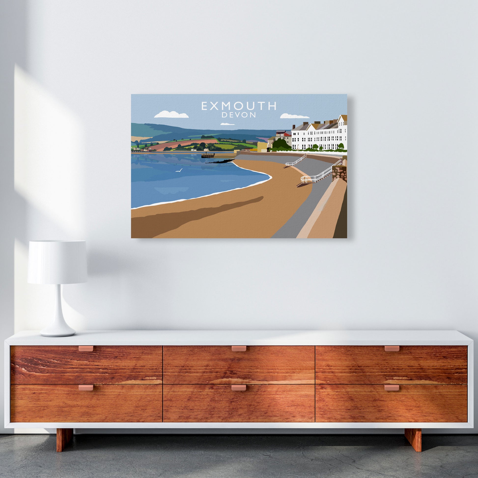 Exmouth Devon Art Print by Richard O'Neill A1 Canvas