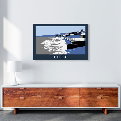 Filey In Snow by Richard O'Neill A1 Canvas