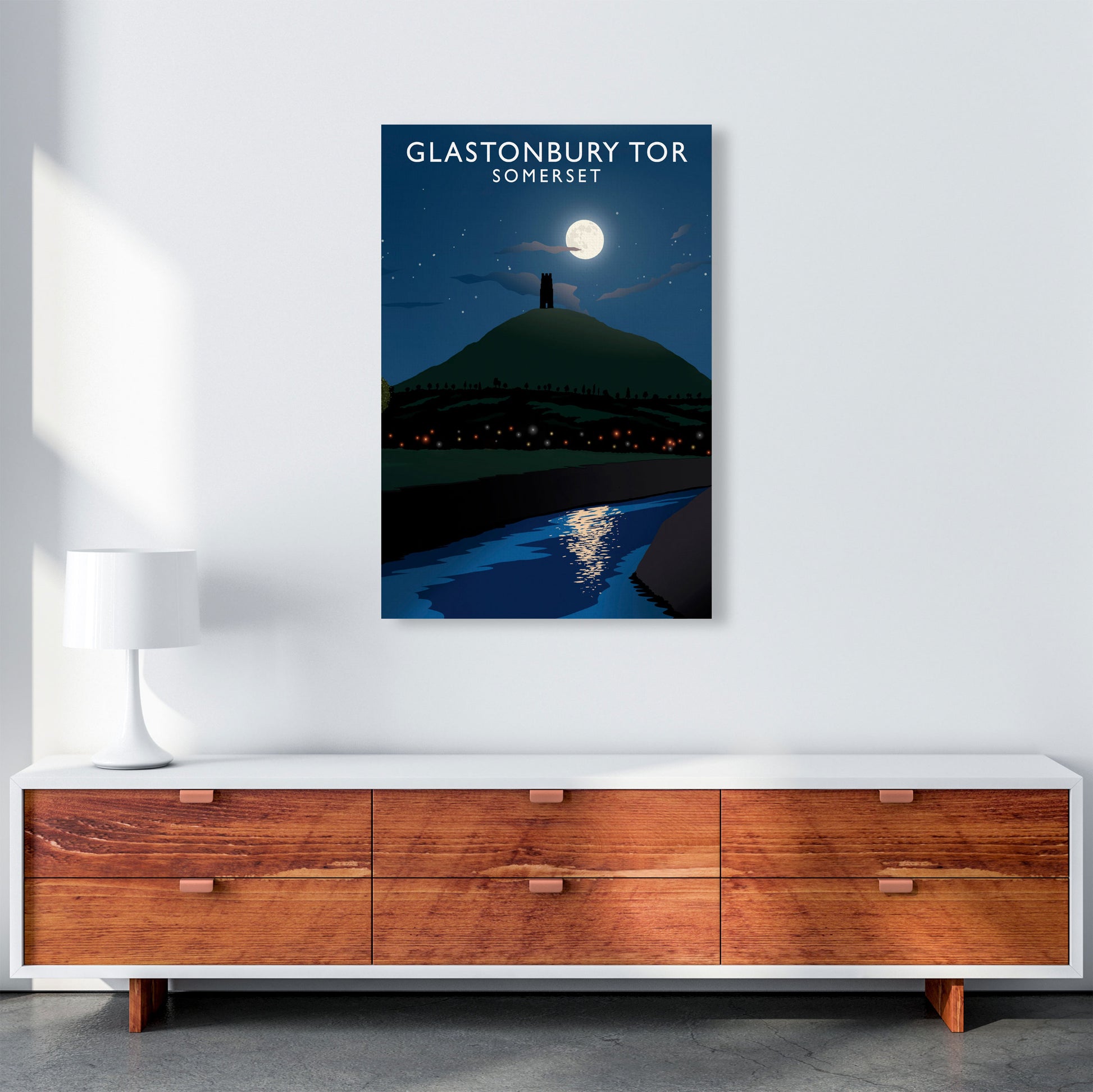 Glastonbury Tor Somerset Framed Digital Art Print by Richard O'Neill A1 Canvas