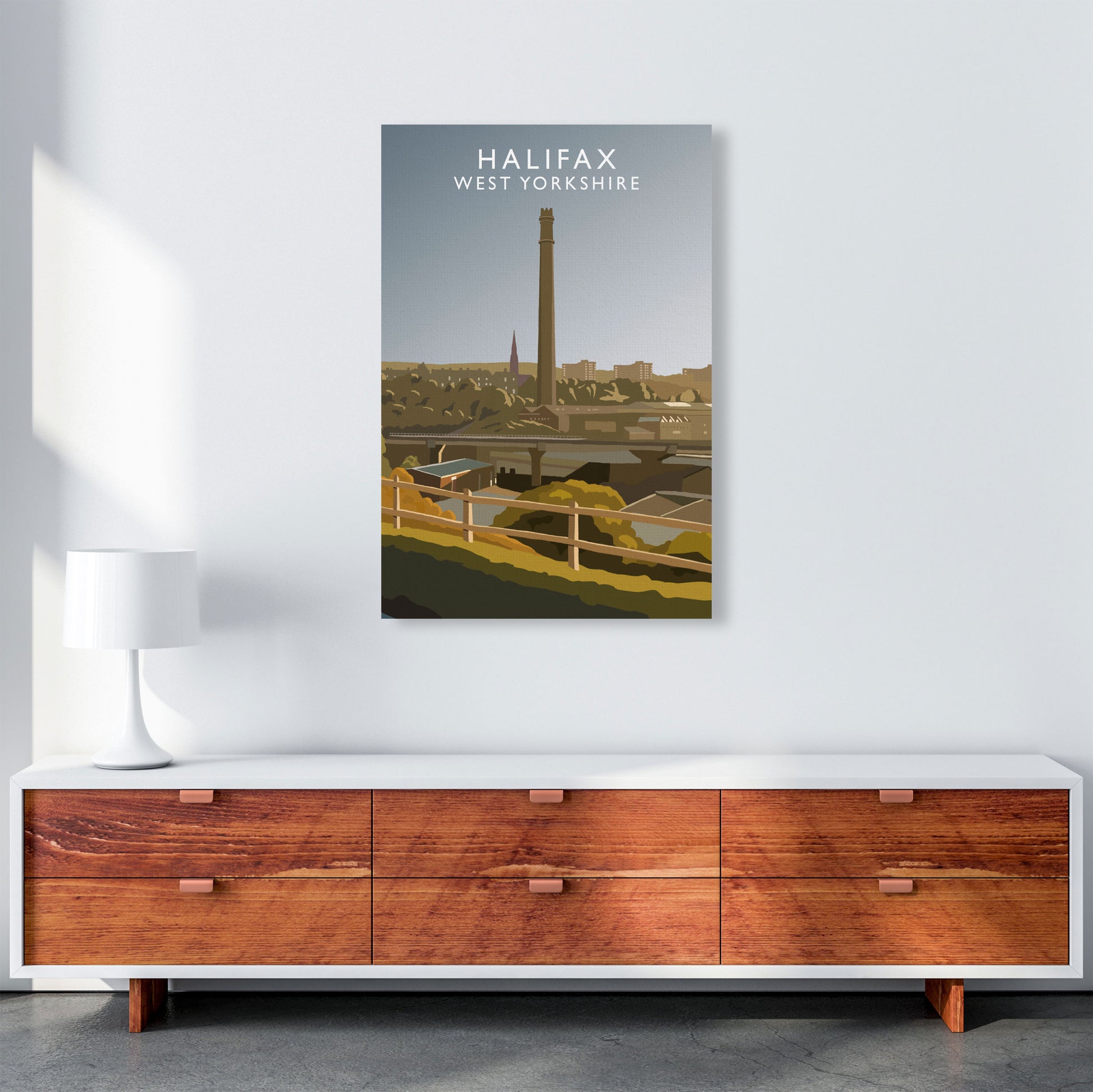 Halifax West Yorkshire Framed Digital Art Print by Richard O'Neill A1 Canvas