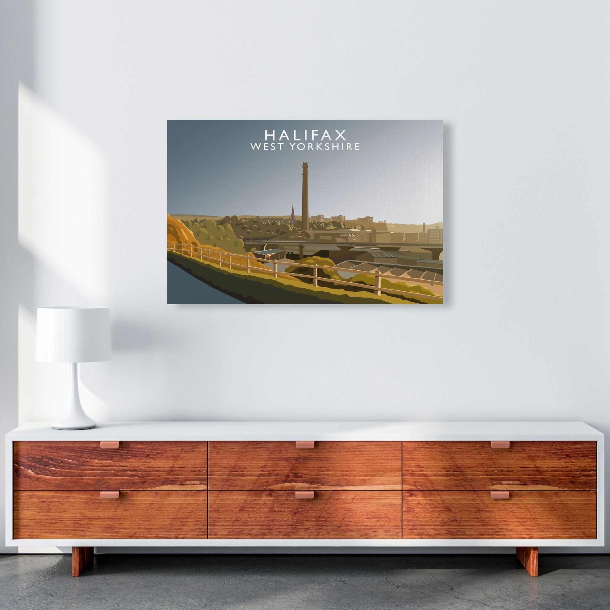 Halifax West Yorkshire Framed Digital Art Print by Richard O'Neill A1 Canvas