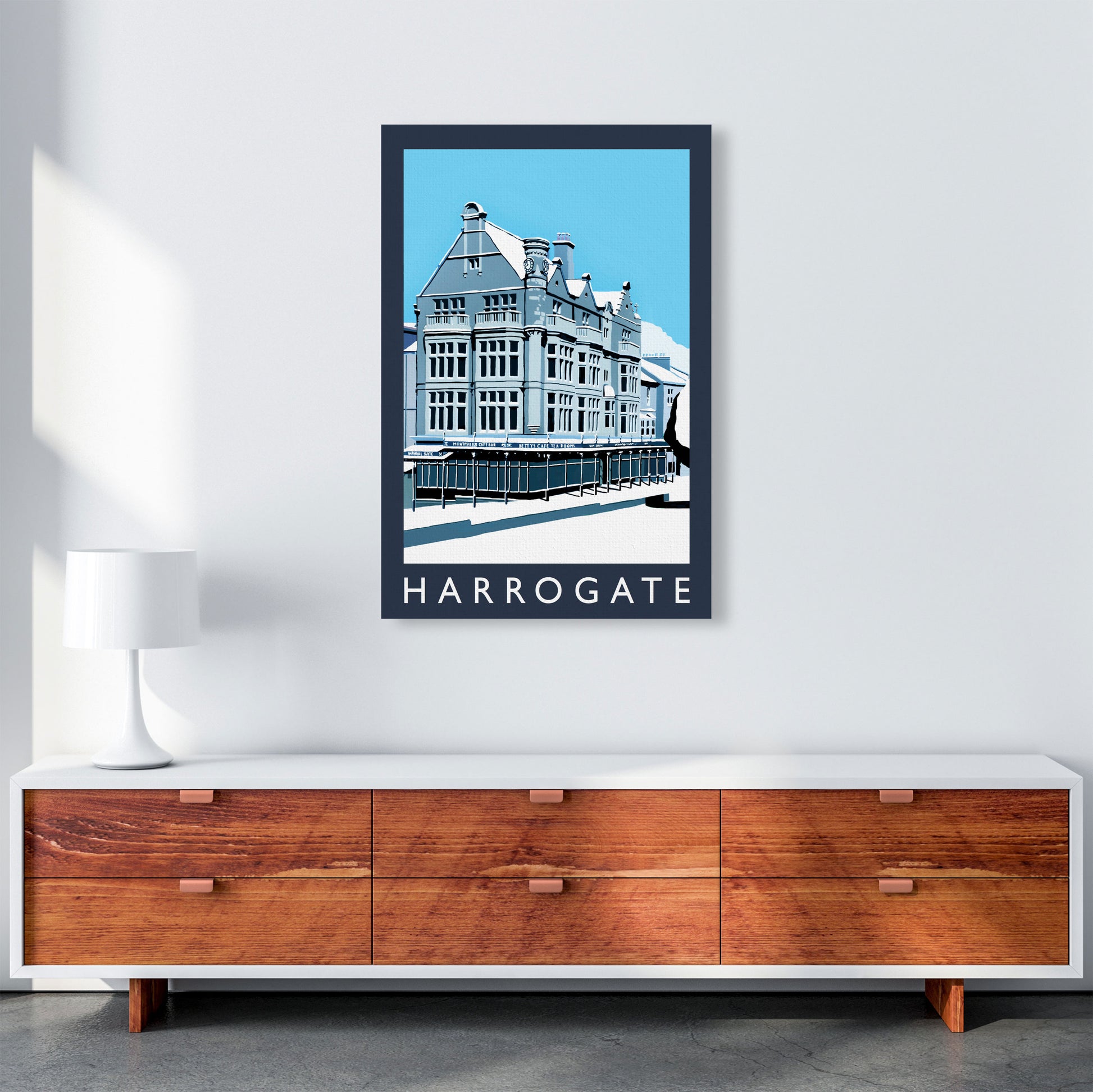 Harrogate Travel Art Print by Richard O'Neill, Framed Wall Art A1 Canvas