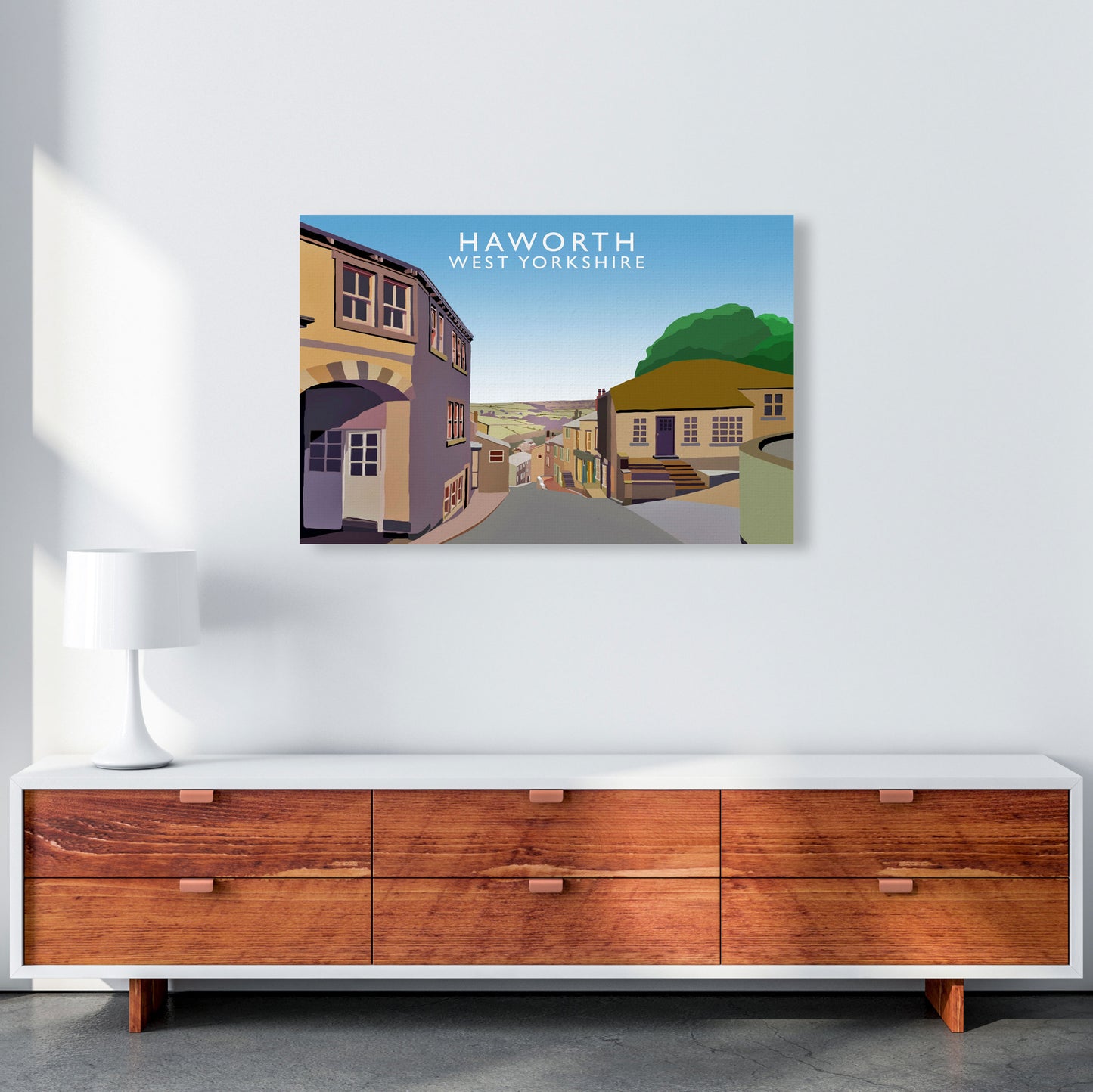 Haworth West Yorkshire Framed Digital Art Print by Richard O'Neill A1 Canvas