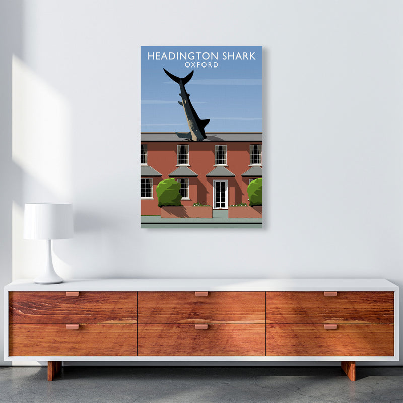 Headington Shark Oxford Framed Digital Art Print by Richard O'Neill A1 Canvas
