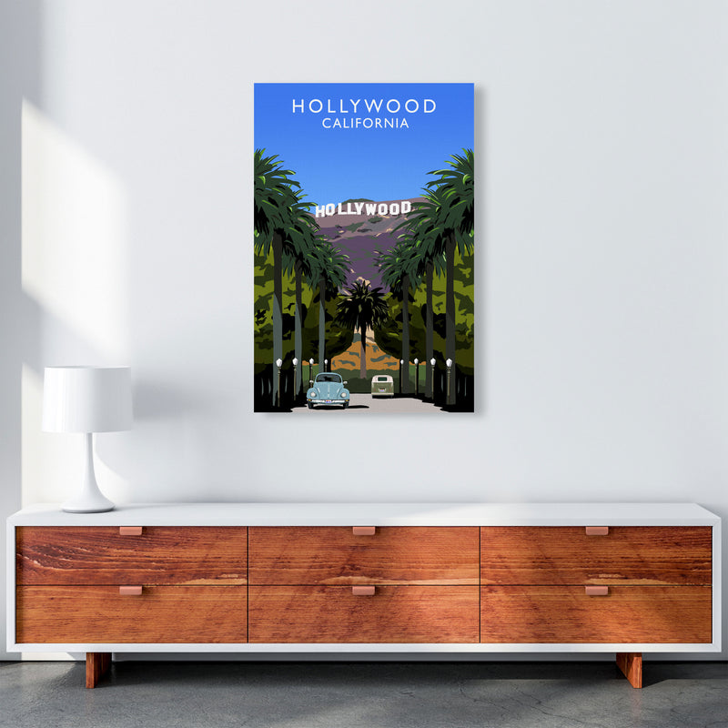 Hollywood California Travel Art Print by Richard O'Neill, Framed Wall Art A1 Canvas