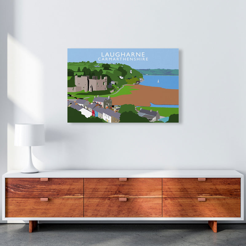 Laugharne Art Print by Richard O'Neill, Framed Wall Art A1 Canvas