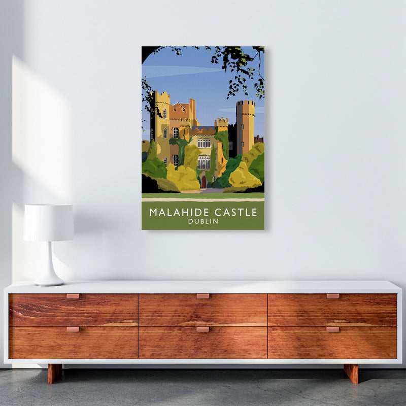 Malahide Castle Dublin Travel Art Print by Richard O'Neill, Framed Wall Art A1 Canvas