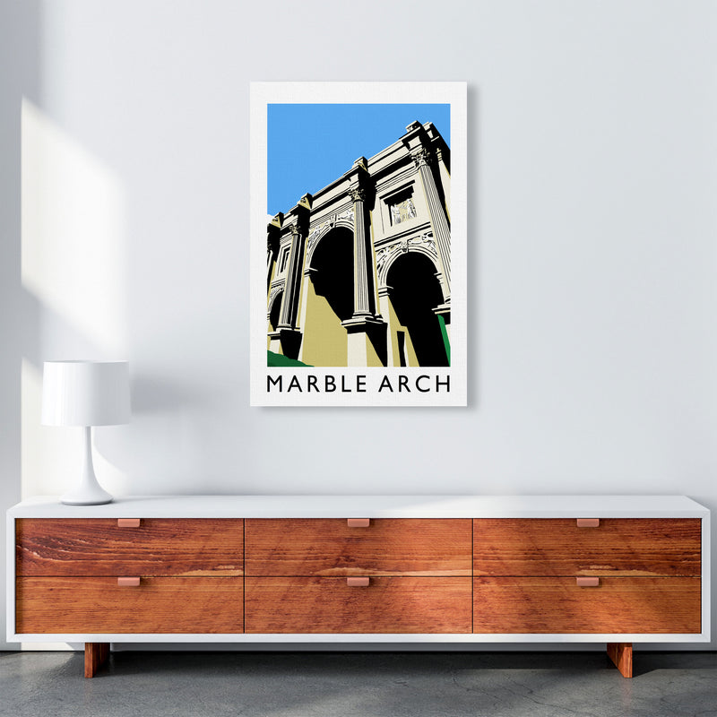 Marble Arch Travel Art Print by Richard O'Neill, Framed Wall Art A1 Canvas