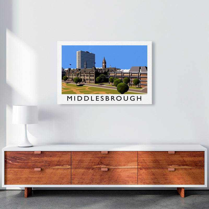 Middlesbrough Travel Art Print by Richard O'Neill, Framed Wall Art A1 Canvas