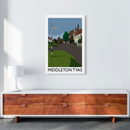 Middleton Tyas Travel Art Print by Richard O'Neill, Framed Wall Art A1 Canvas