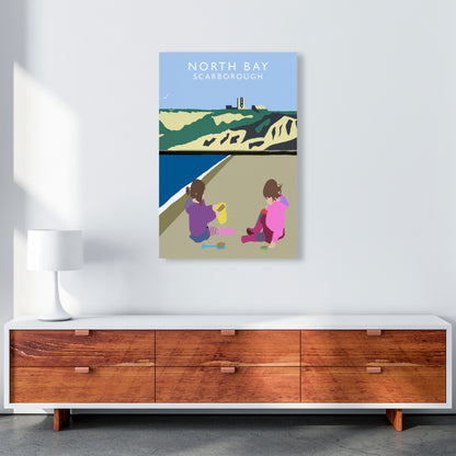 North Bay Scarborough Travel Art Print by Richard O'Neill, Framed Wall Art A1 Canvas