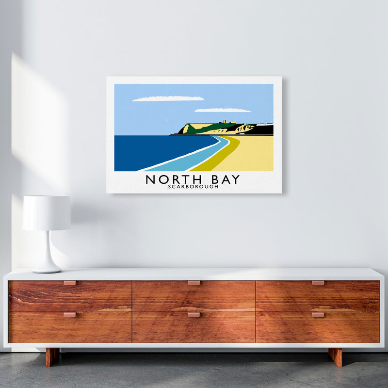 North Bay Scarborough Travel Art Print by Richard O'Neill, Framed Wall Art A1 Canvas