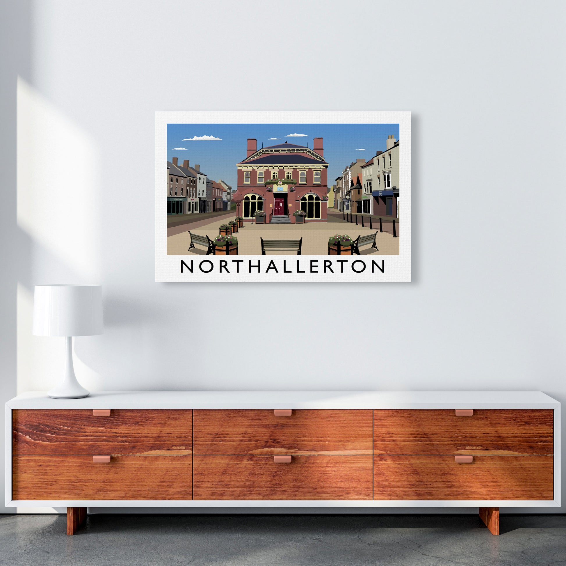 Northallerton Framed Digital Art Print by Richard O'Neill A1 Canvas