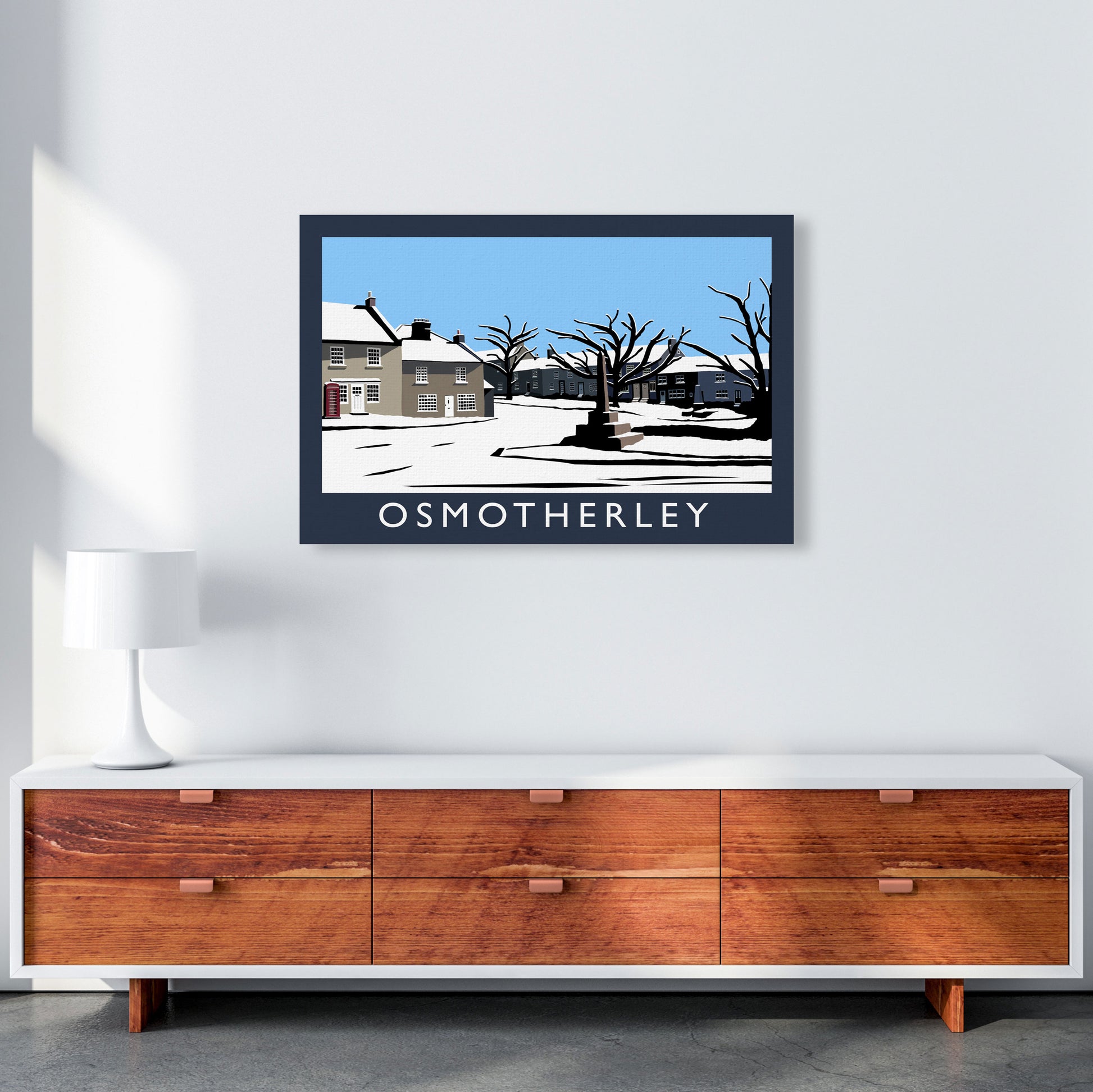 Osmotherley Travel Art Print by Richard O'Neill, Framed Wall Art A1 Canvas