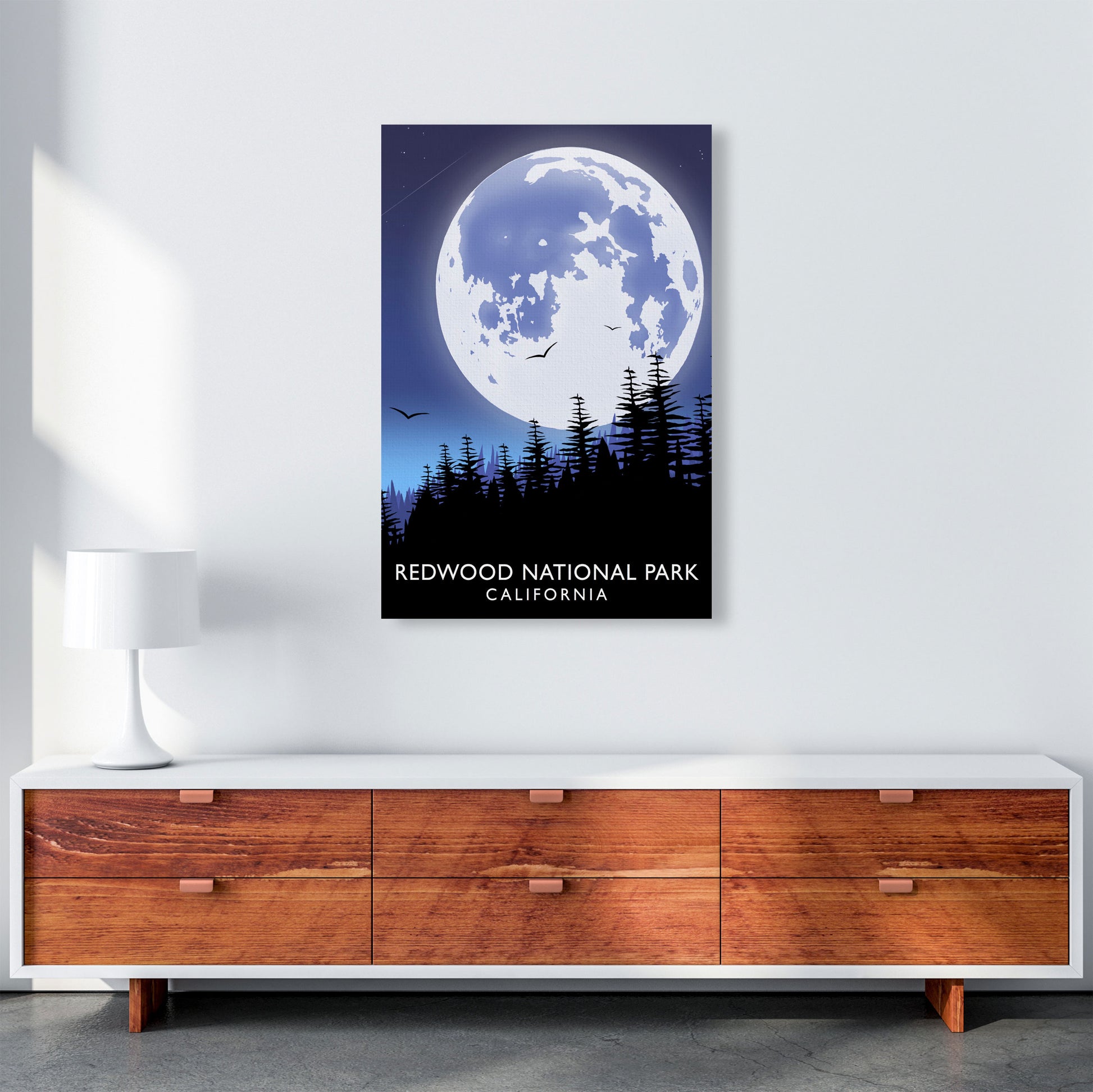 Redwood National Park California Travel Art Print by Richard O'Neill A1 Canvas