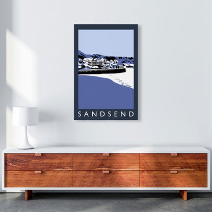 Sandsend Travel Art Print by Richard O'Neill, Framed Wall Art A1 Canvas