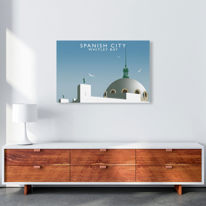 Spanish City Whitley Bay Framed Digital Art Print by Richard O'Neill A1 Canvas