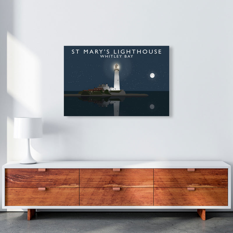 St Mary's Lighthouse Whitley Bay Framed Art Print by Richard O'Neill A1 Canvas