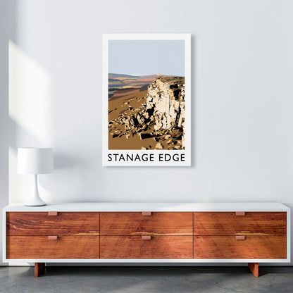 Stanage Edge Travel Art Print by Richard O'Neill, Framed Wall Art A1 Canvas