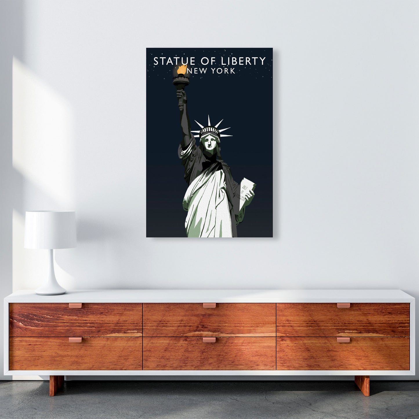 Statue of Liberty New York Art Print by Richard O'Neill A1 Canvas