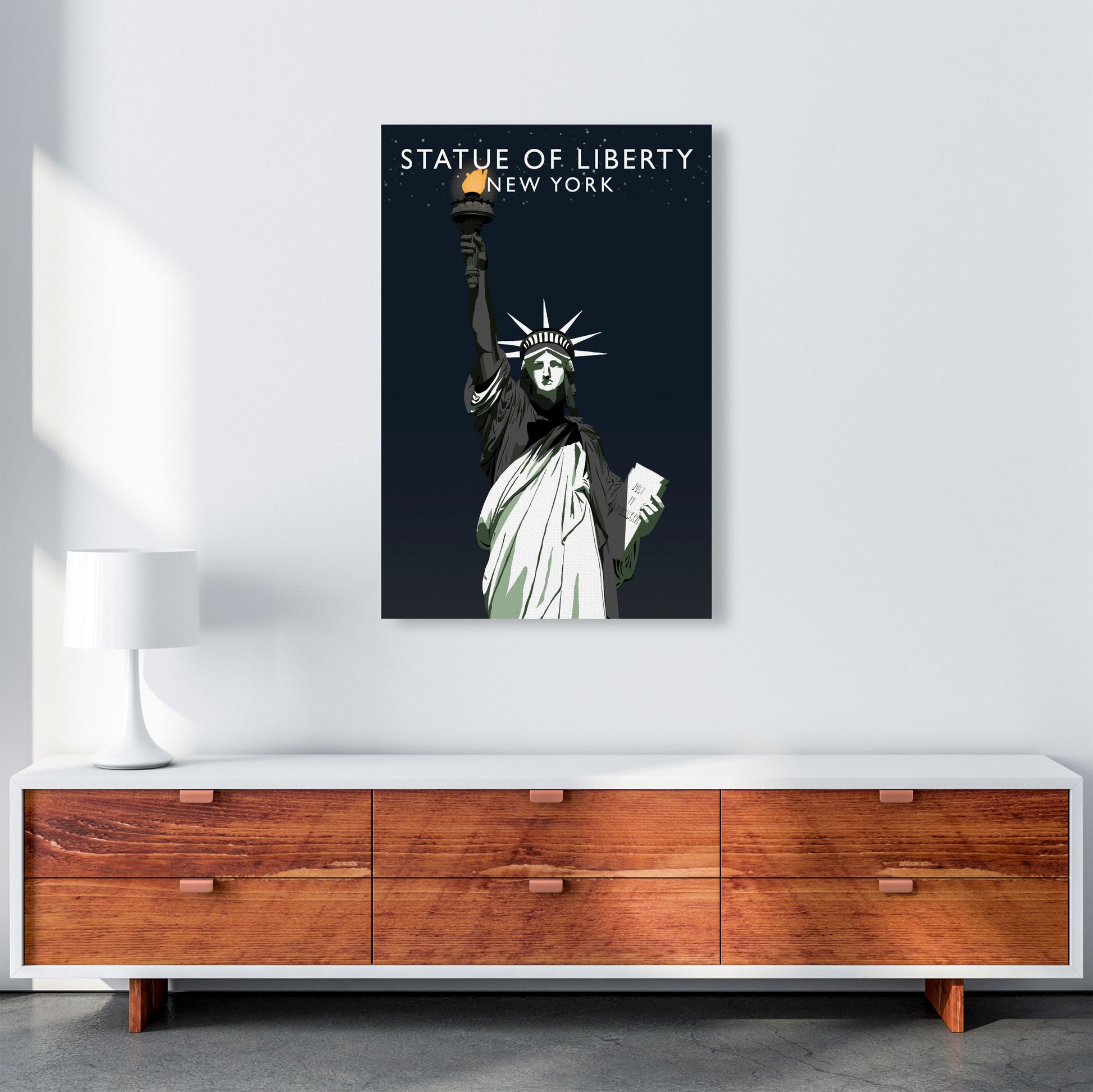 Statue of Liberty New York Art Print by Richard O'Neill A1 Canvas