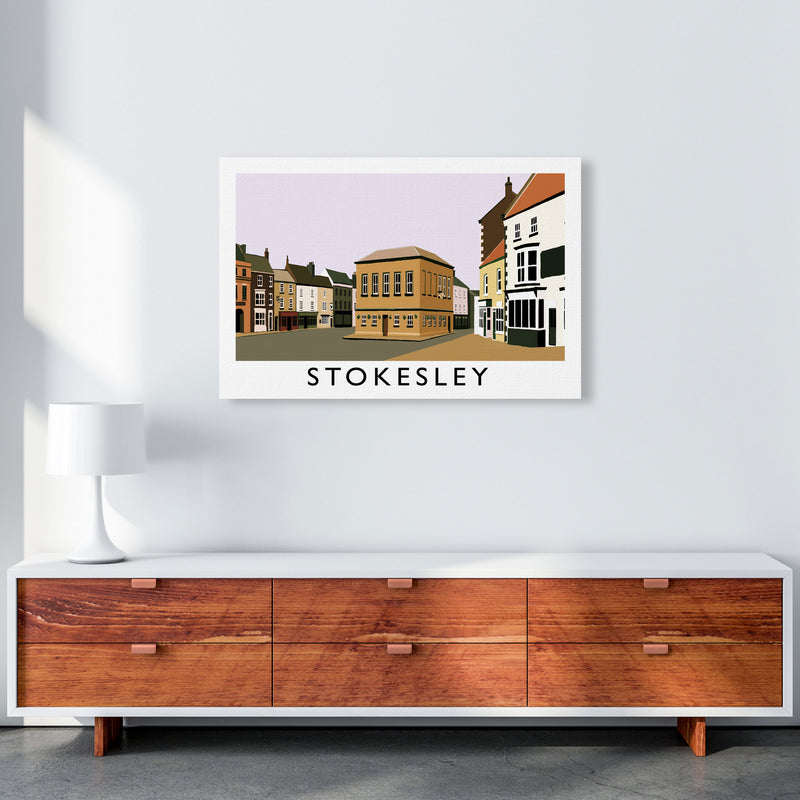 Stokesley Travel Art Print by Richard O'Neill, Framed Wall Art A1 Canvas