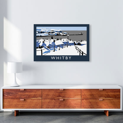 Whitby Travel Art Print by Richard O'Neill, Framed Wall Art A1 Canvas