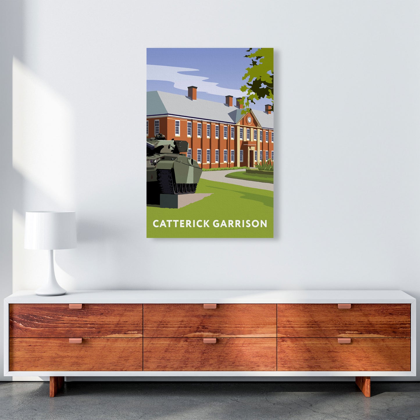 Catterick Garrison Portrait by Richard O'Neill A1 Canvas