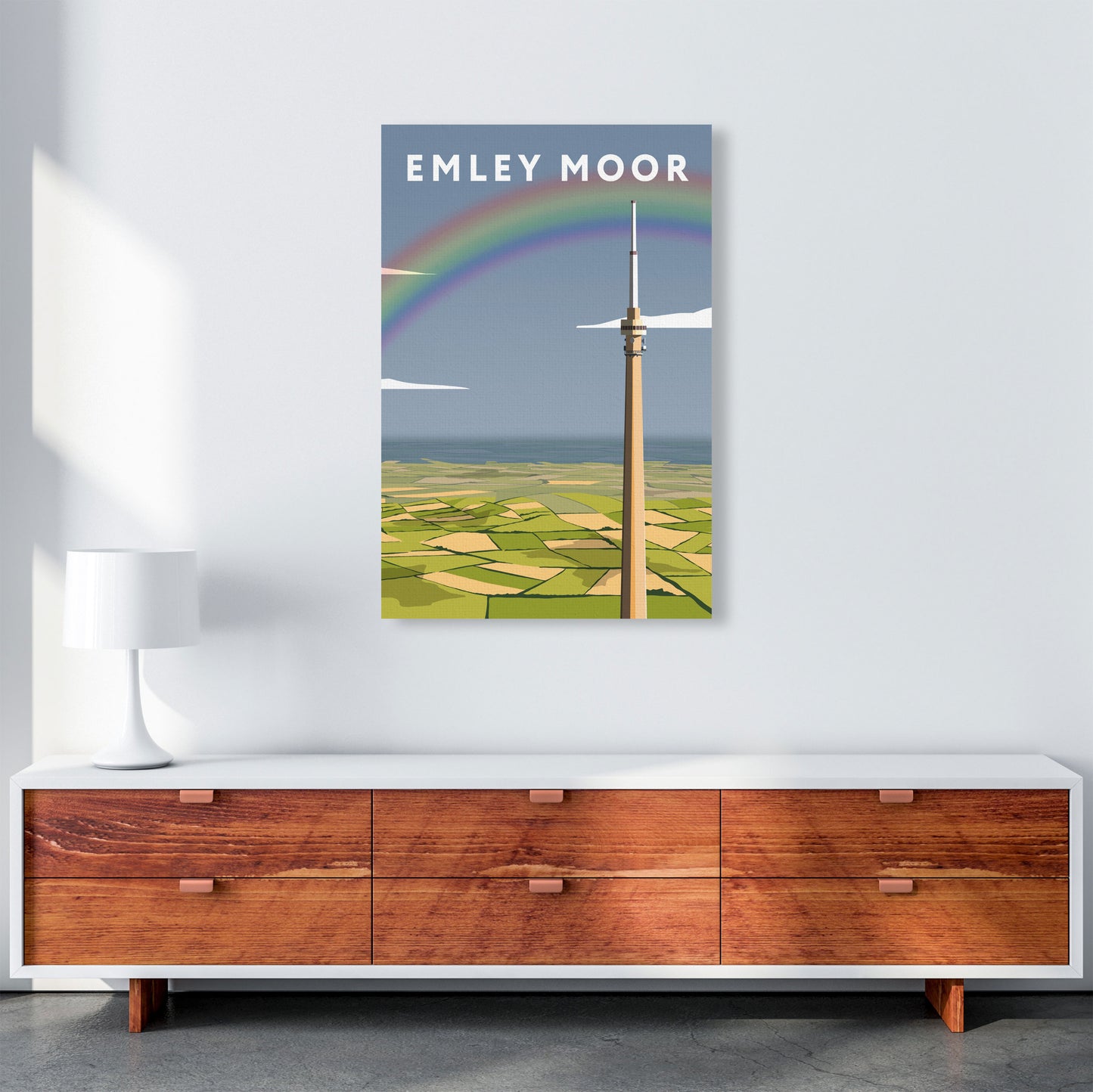 Emley Moor Portrait by Richard O'Neill A1 Canvas