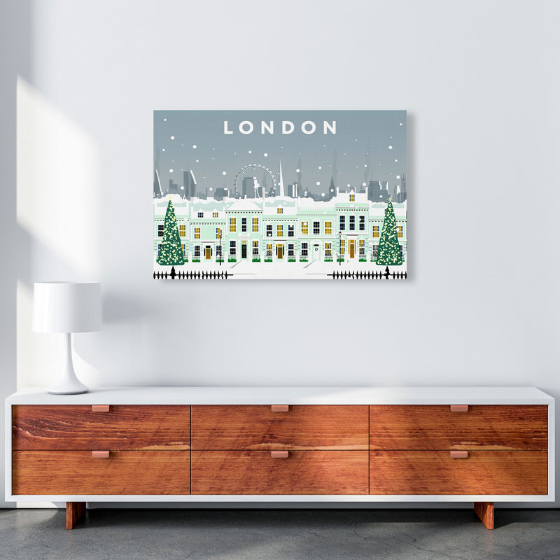 London Cherry Tree Lane In Snow by Richard O'Neill A1 Canvas