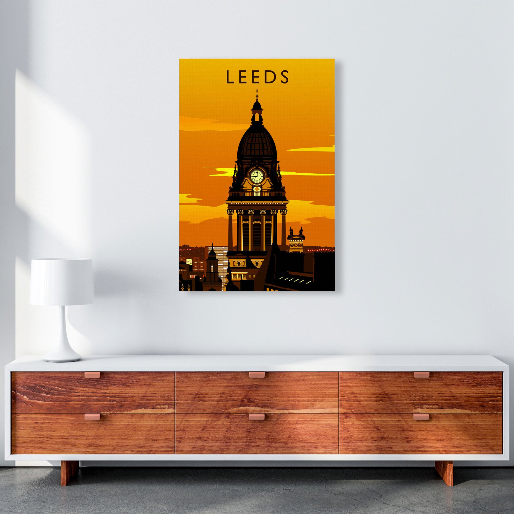 Leeds 2 portrait by Richard O'Neill A1 Canvas