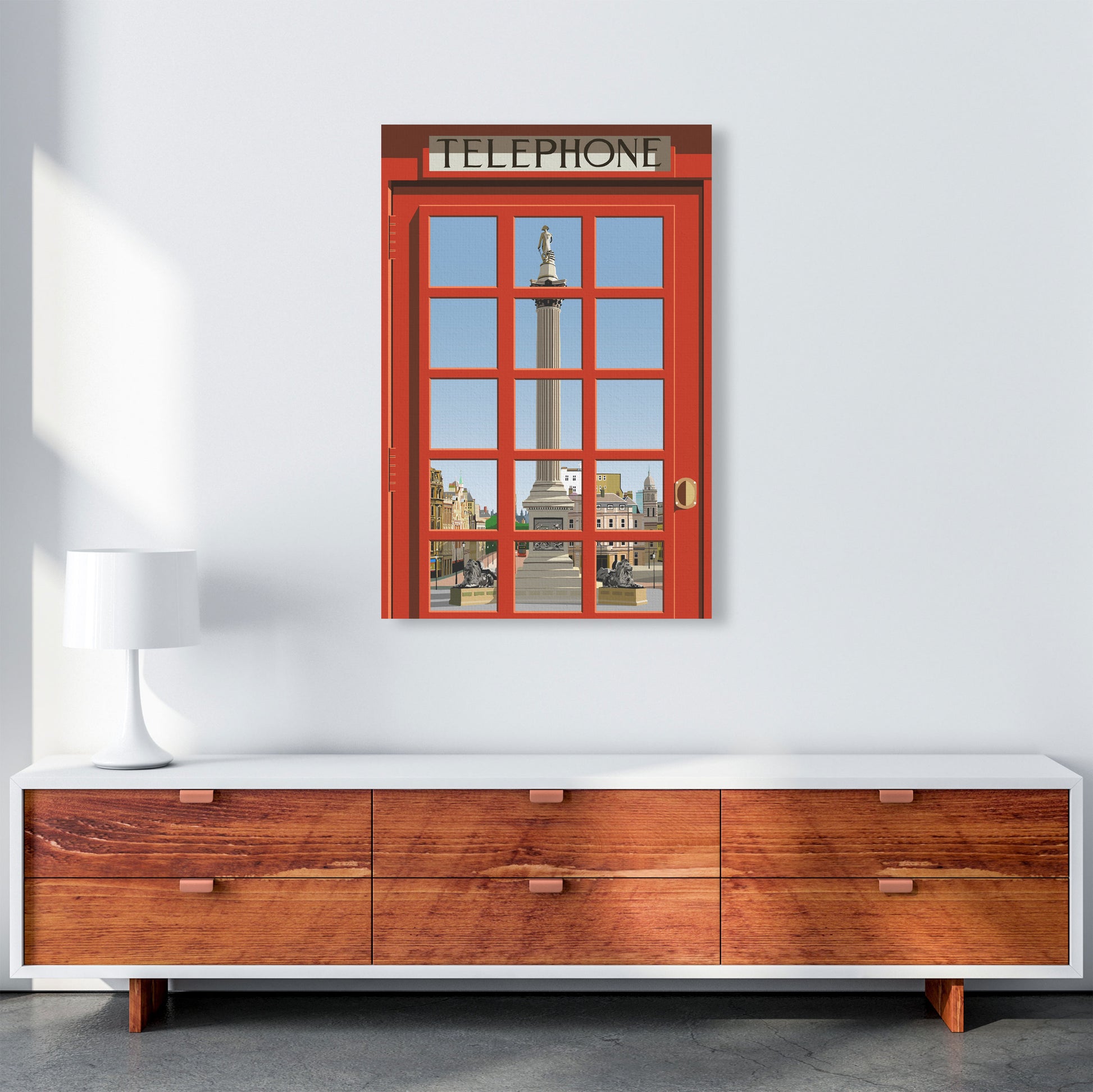 London Telephone Box 18 by Richard O'Neill A1 Canvas