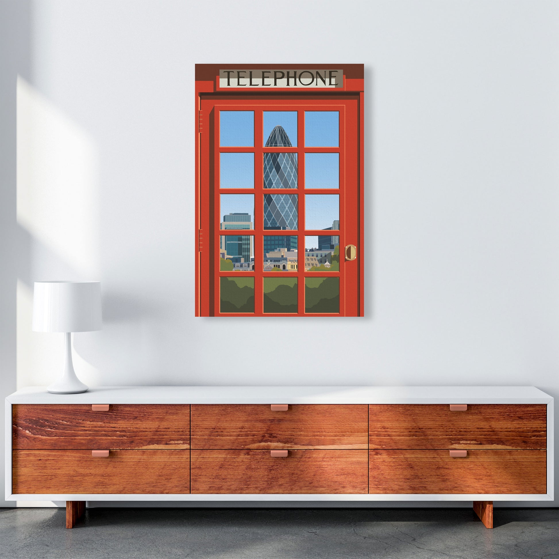 London Telephone Box 19 by Richard O'Neill A1 Canvas