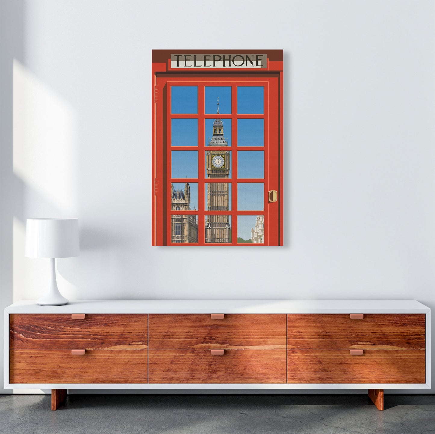 London Telephone Box 2 by Richard O'Neill A1 Canvas
