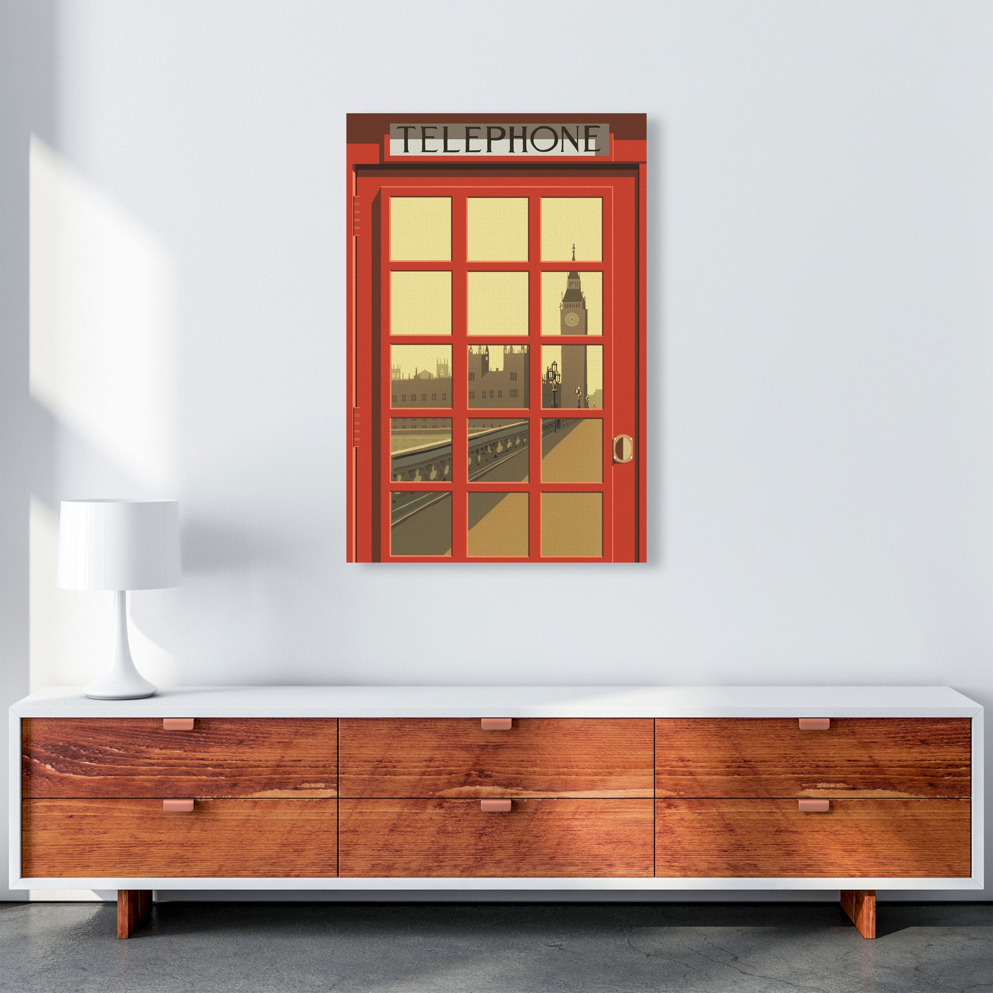 London Telephone Box 5 by Richard O'Neill A1 Canvas