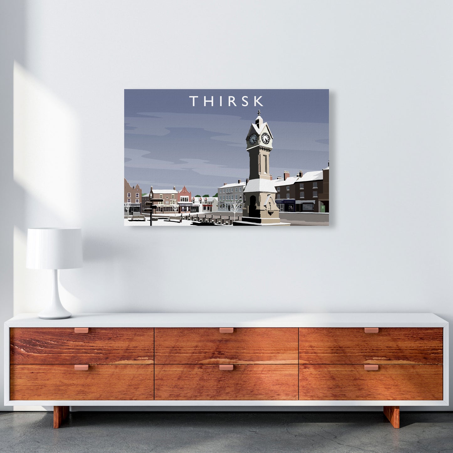 Thirsk 2 (snow) by Richard O'Neill A1 Canvas