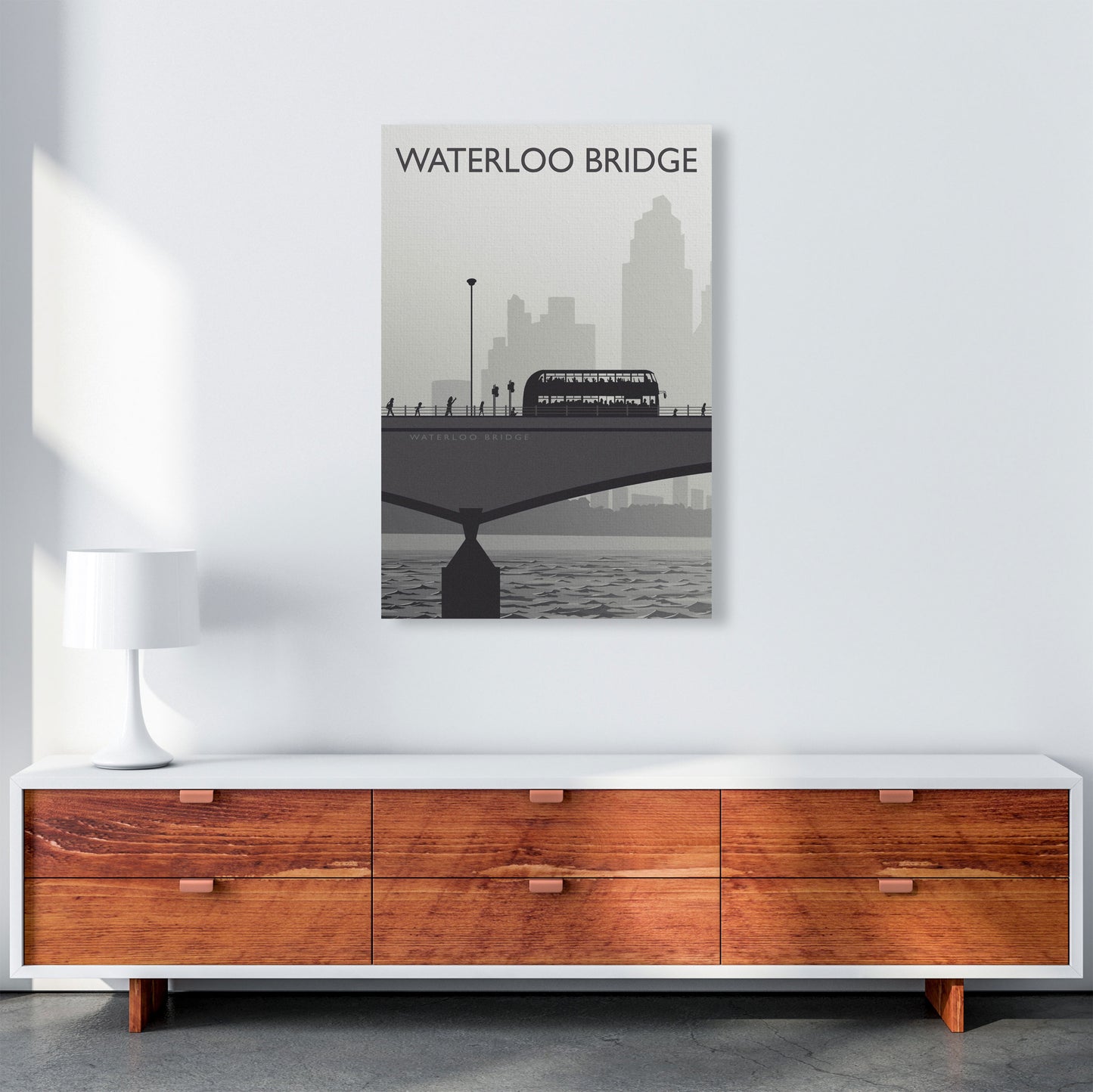 Waterloo Bridge portrait by Richard O'Neill A1 Canvas