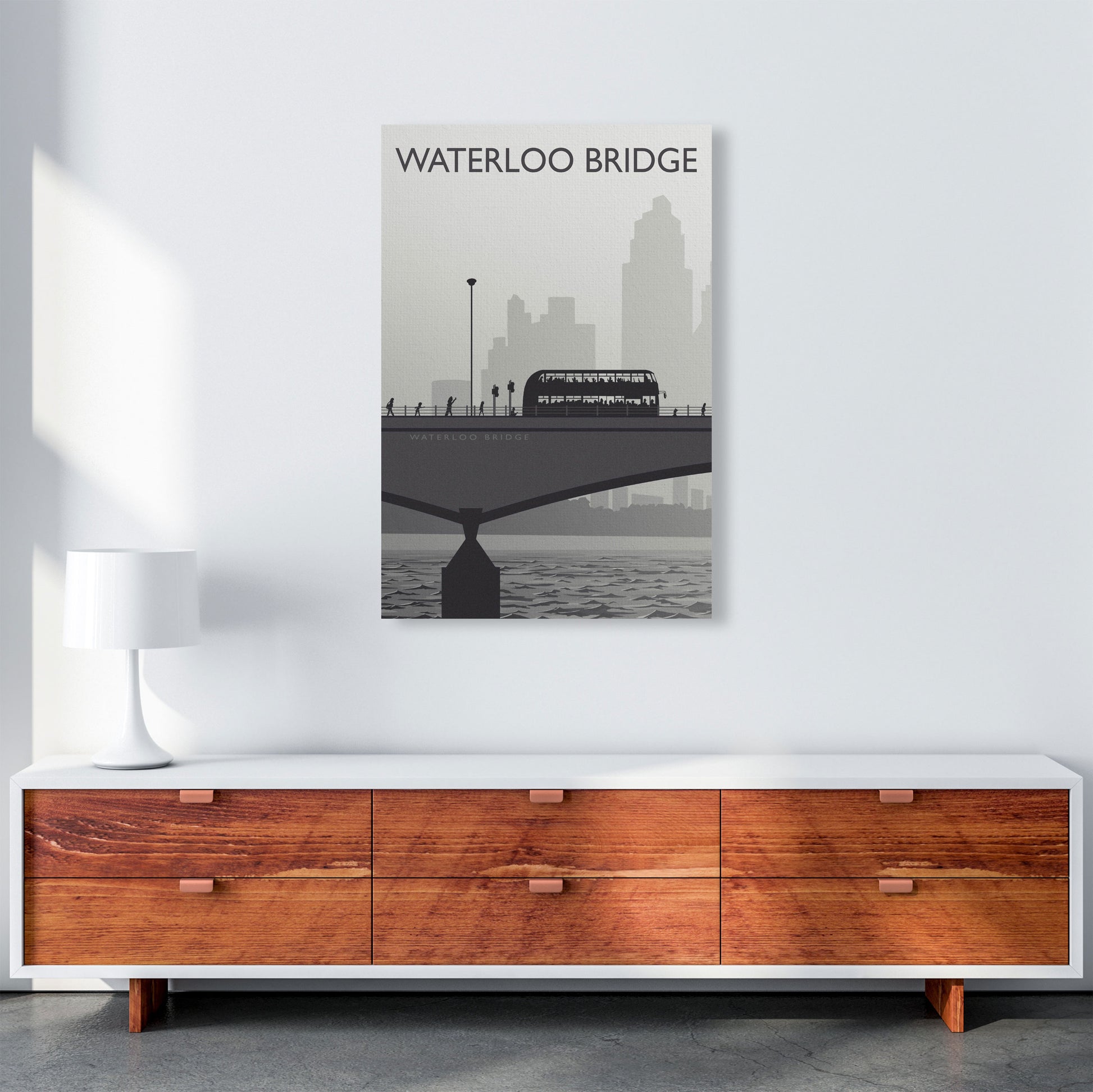 Waterloo Bridge portrait by Richard O'Neill A1 Canvas