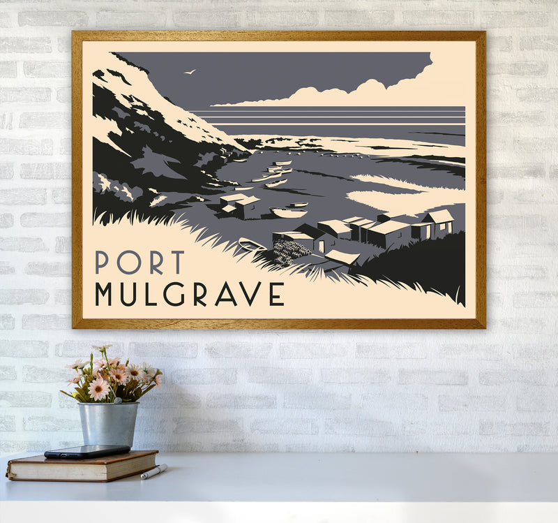 Port Mulgrave Travel Art Print by Richard O'Neill A1 Print Only