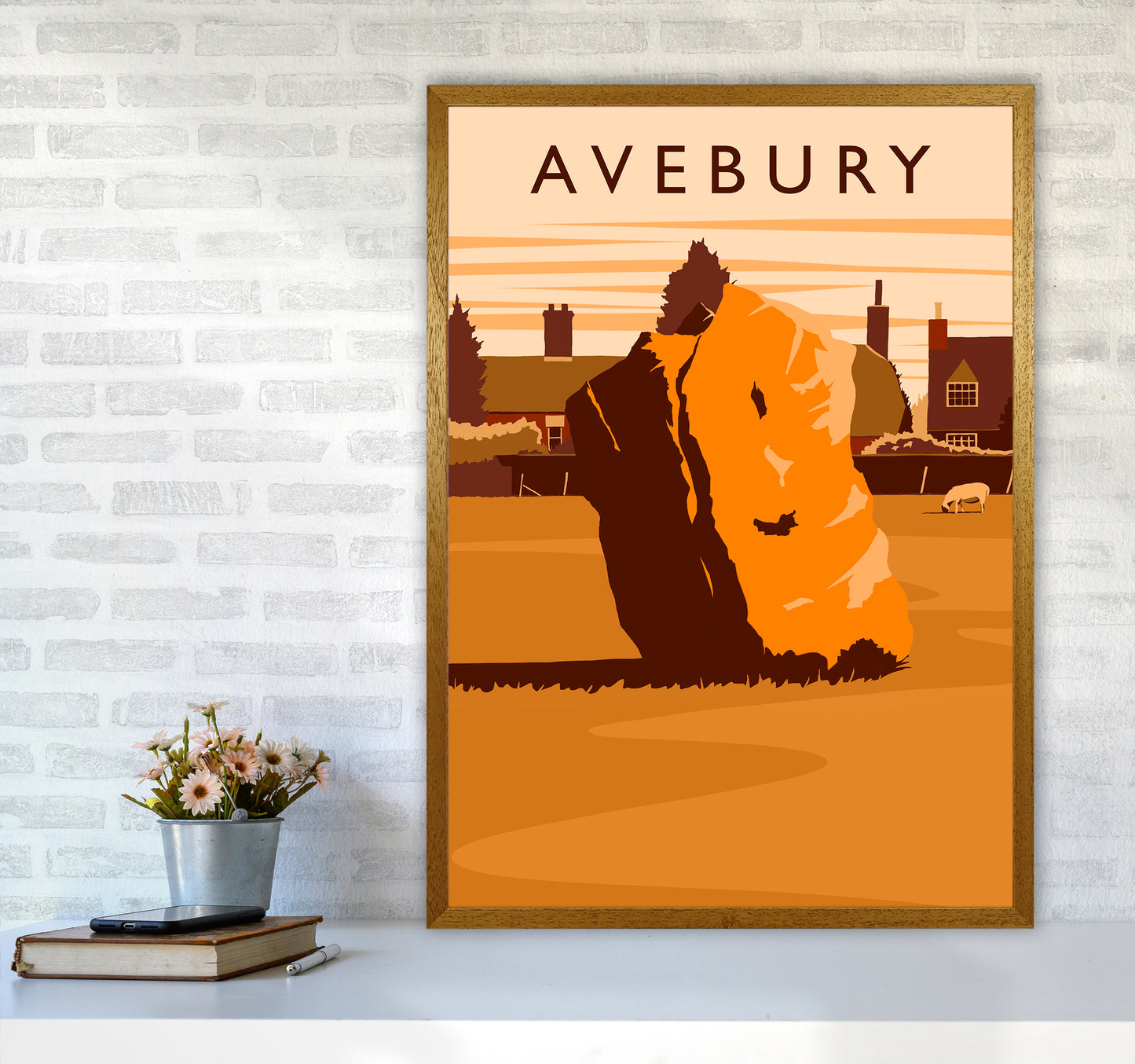 Avebury portrait Travel Art Print by Richard O'Neill A1 Print Only