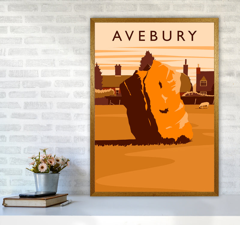 Avebury portrait Travel Art Print by Richard O'Neill A1 Print Only