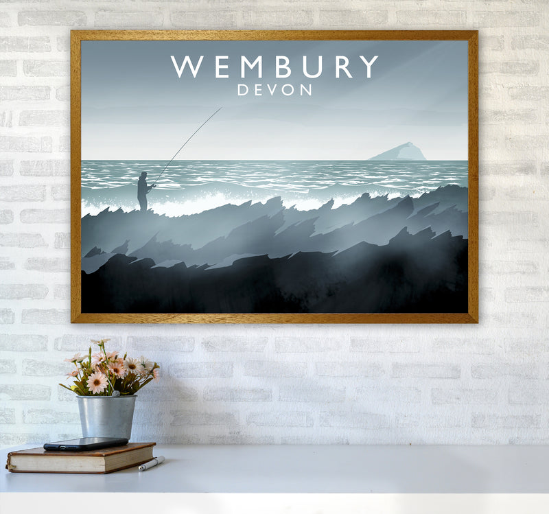Wembury Travel Art Print by Richard O'Neill A1 Print Only