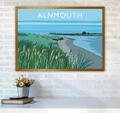 Alnmouth Travel Art Print by Richard O'Neill A1 Print Only
